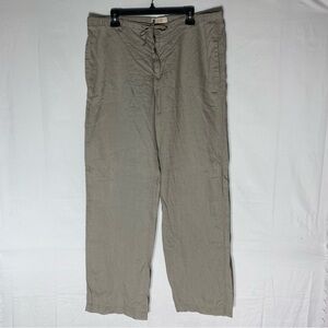 Joe Fresh Tan Beige Linen Relaxed Straight Leg Pants 36